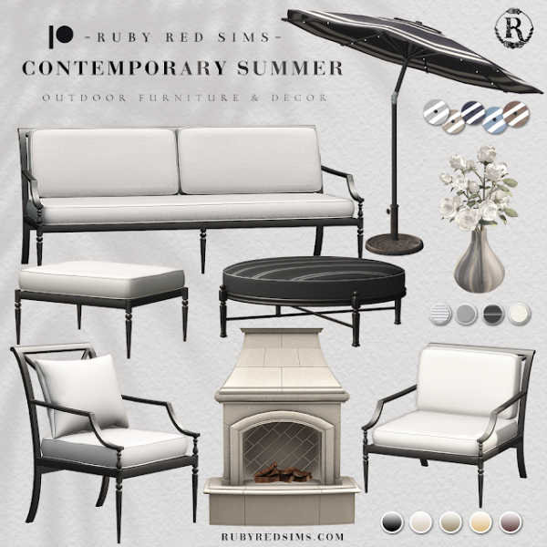 Mix Contemporary Summer Part 1 by simsfinds - The Sims 4 Custom Content