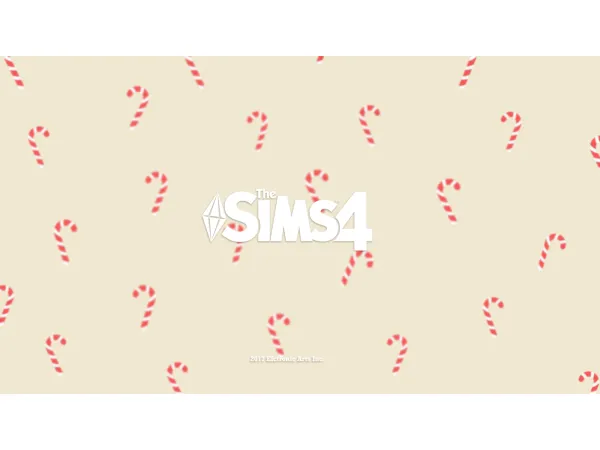 Mix SERENA Candy Cane opening screen OVERRIDE by simsfinds - The Sims 4 Custom Content