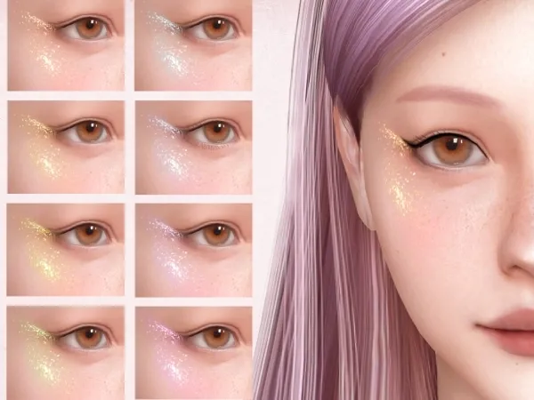 Alpha Flora Eye Makeup Set by Lutessasims - The Sims 4 Custom Content