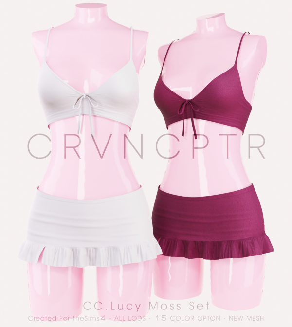 Alpha Lucy Moss Set by carvin_captoor - The Sims 4 Custom Content
