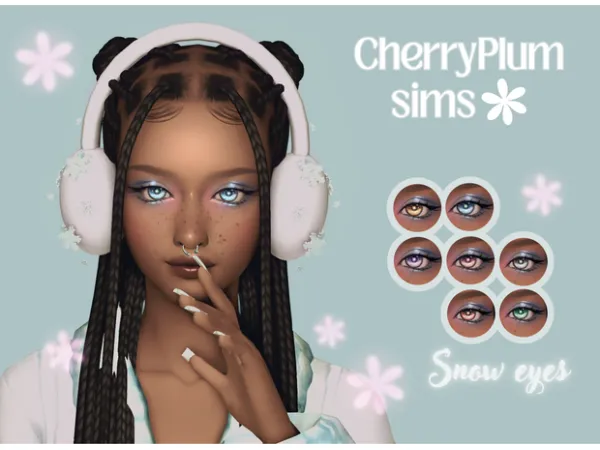 Maxis Match Snow eyes by simsfinds - The Sims 4 Custom Content