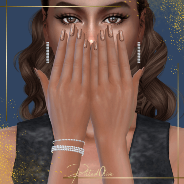 Mix Genie Earrings by pitted0live - The Sims 4 Custom Content