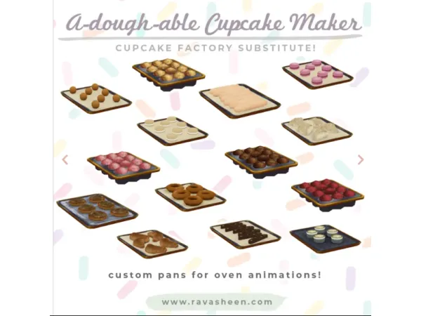 Mix A Dough Able Cupcake Maker by ravasheen - The Sims 4 Custom Content