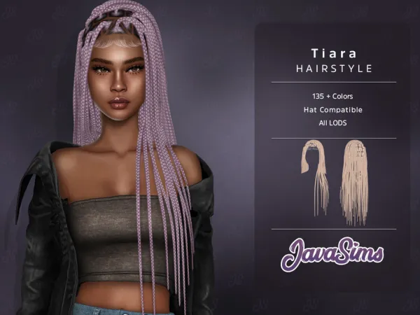 Alpha Tiara (Hairstyle) by JavaSims - The Sims 4 Custom Content