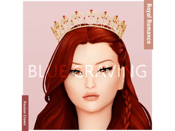 Mix Blue Craving Royal Passion Crown - The Sims 4 Custom Content