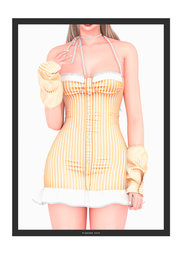 Alpha Mantra Dress Gloves Acc by plbsims - The Sims 4 Custom Content