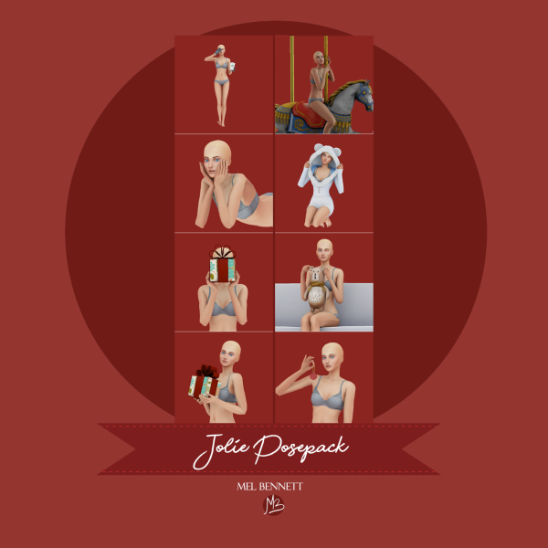 Mix Jolie Posepack by melbennett - The Sims 4 Custom Content