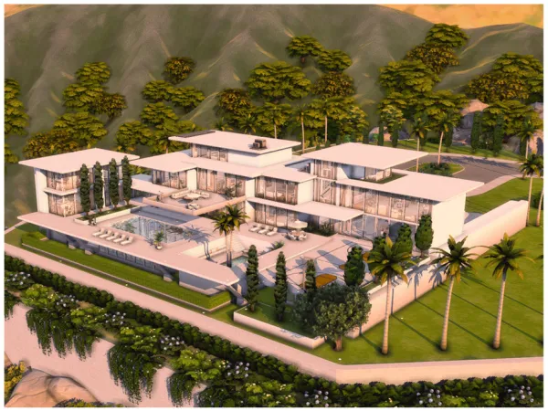 Maxis Match MM Modern Mega Mansion by thesimsresource - The Sims 4 Custom Content