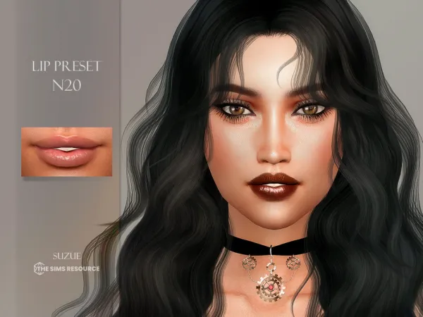 Mix Lip Preset N20 by thesimsresource - The Sims 4 Custom Content