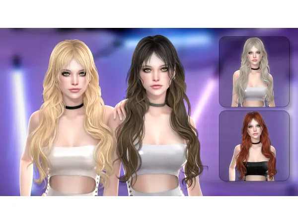 Alpha PERFUME LILY HAIRSTYLE by modcollective - The Sims 4 Custom Content