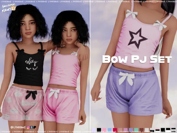 Bow PJs Set ~ Child ✨ by Lynxsimzfamily