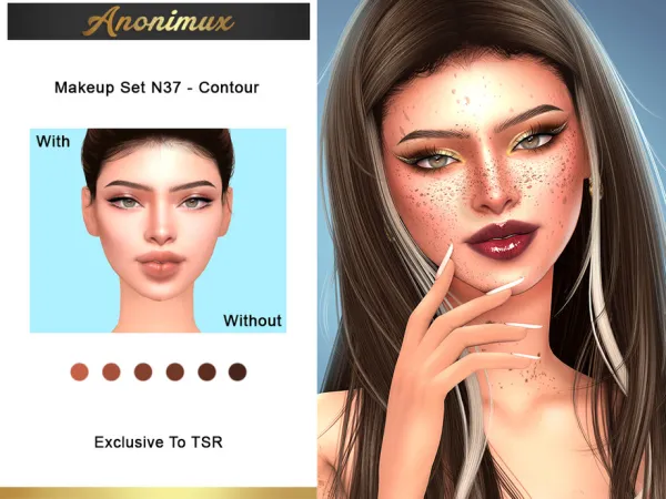 Mix Makeup Set N37 Contour by thesimsresource - The Sims 4 Custom Content