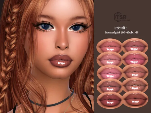 Alpha IMF Roseanne Lipstick N605 by IzzieMcFire - The Sims 4 Custom Content