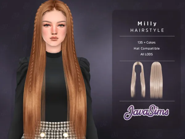 Alpha Milly (Hairstyle) by thesimsresource - The Sims 4 Custom Content