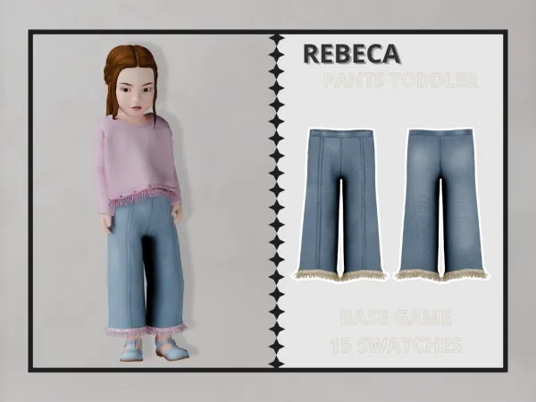 Alpha Rebeca Pants Toddler - The Sims 4 Custom Content