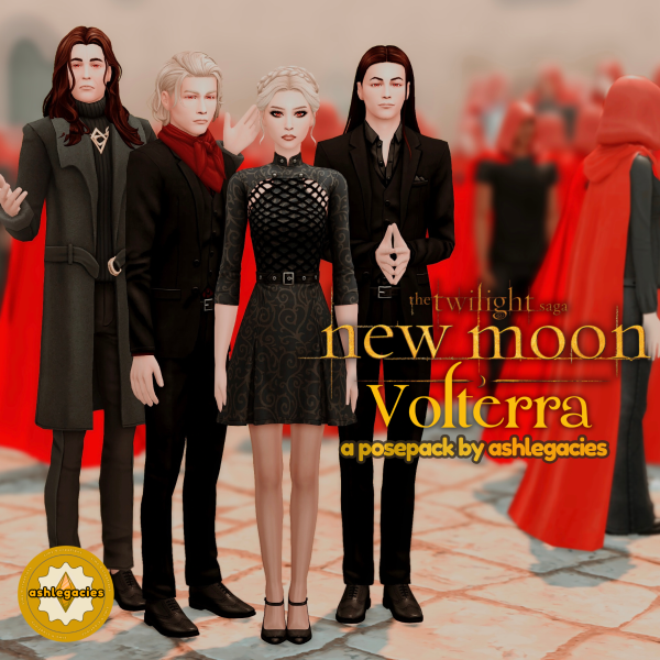 Mix New Moon Volterra Posepack by ashlegacies - The Sims 4 Custom Content