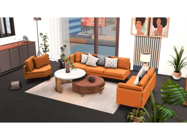 Maxis Match Morina Living Room by simsfinds - The Sims 4 Custom Content