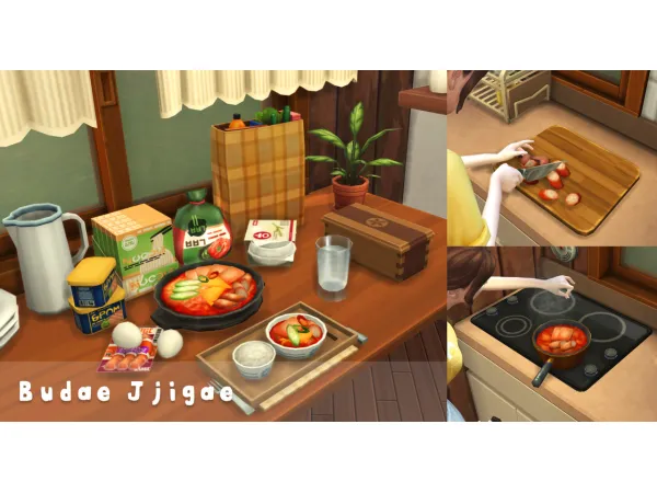 Maxis Match October 2024 Recipe_Budae Jjigae by simsfinds - The Sims 4 Custom Content