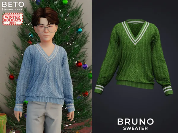 Alpha Bruno (Sweater Child Version) by Beto_ae0 - The Sims 4 Custom Content