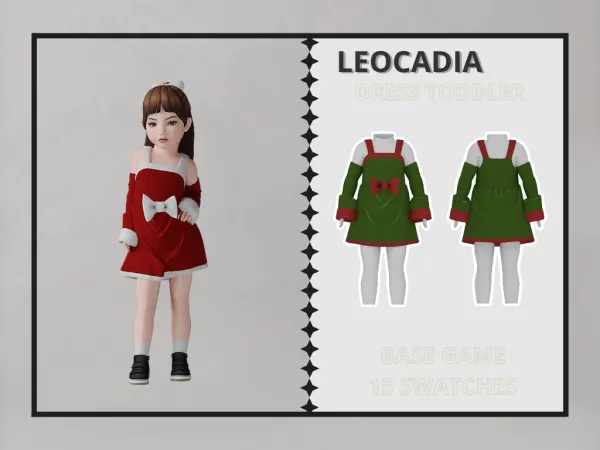 Alpha Leocadia Dress Toddler by clarity-sims - The Sims 4 Custom Content
