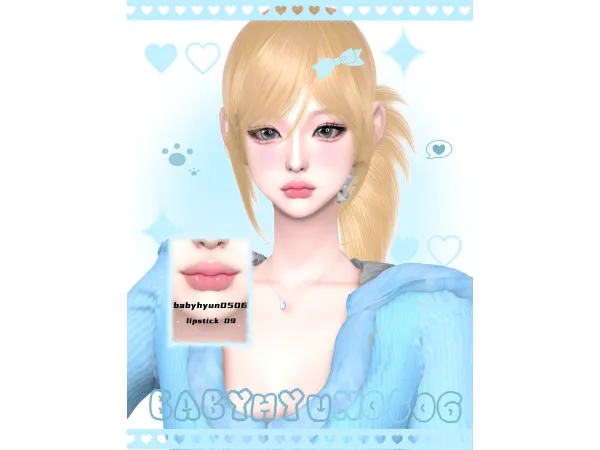 Mix babyhyun0506 lipstick 09 - The Sims 4 Custom Content