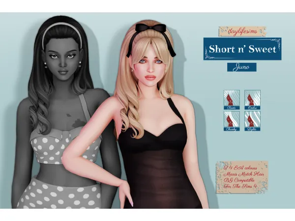 Maxis Match SHORT N' SWEET SET Juno V1 by daylifesims - The Sims 4 custom content