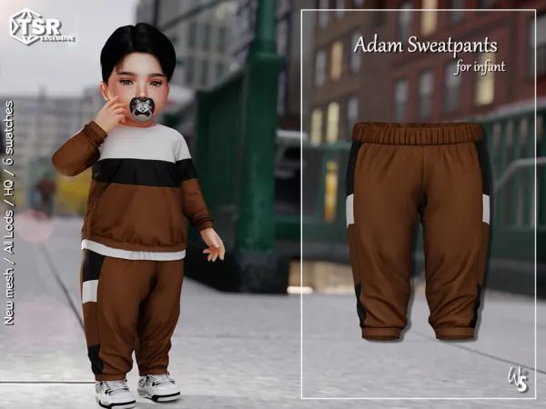 Mix Adam Sweatpants for infant by wisteriasims - The Sims 4 Custom Content