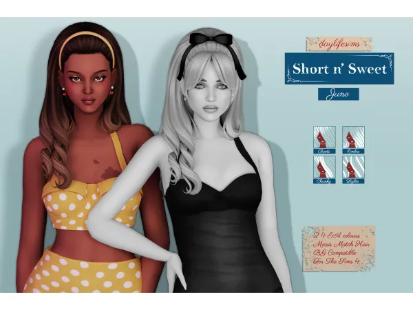 Maxis Match SHORT N' SWEET SET Juno V2 by daylifesims - The Sims 4 custom content