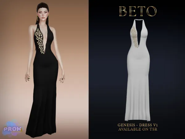 Mix Genesis (Dress V1) by Beto_ae0 - The Sims 4 Custom Content