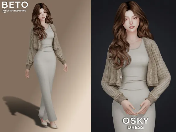 Alpha Osky (Dress) by Beto_ae0 - The Sims 4 Custom Content