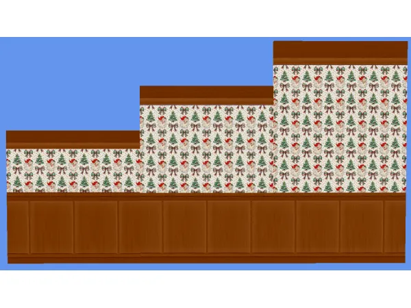 Mix Coquette Christmas on Gold Dots by Pixie Bluntz - The Sims 4 Custom Content