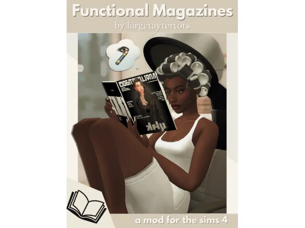 Mix Functional Magazine Mod by LargeTayterTots - The Sims 4 Custom Content