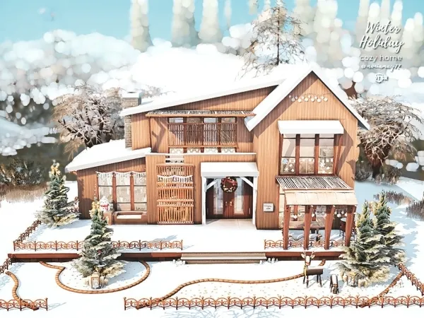 Maxis Match Winter Holiday Cozy Home No Lot by moniamay72 - The Sims 4 Custom Content