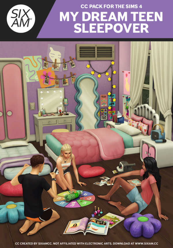 Maxis Match My Dream Teen Sleepover ( Pack for ) by simsfinds - The Sims 4 Custom Content