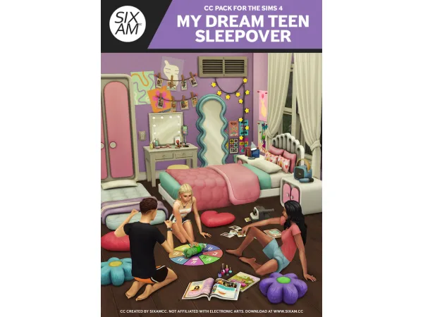 Maxis Match My Dream Teen Sleepover ( Pack for ) by Sixamcc - The Sims 4 Custom Content