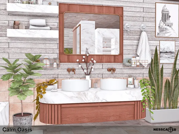 Mix Calm Oasis by nesscasims - The Sims 4 Custom Content