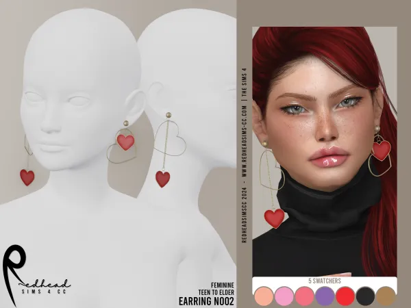 Alpha AF EARRING N002 - The Sims 4 Custom Content