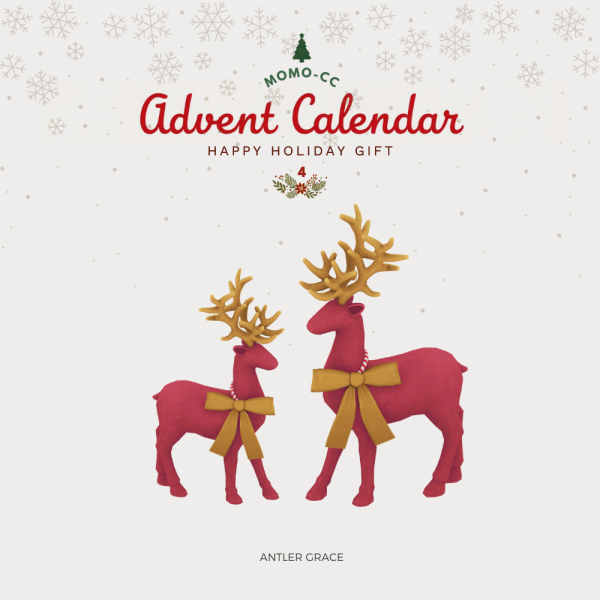 Maxis Match Advent Calendar 2024 Antler Grace by simsfinds - The Sims 4 Custom Content