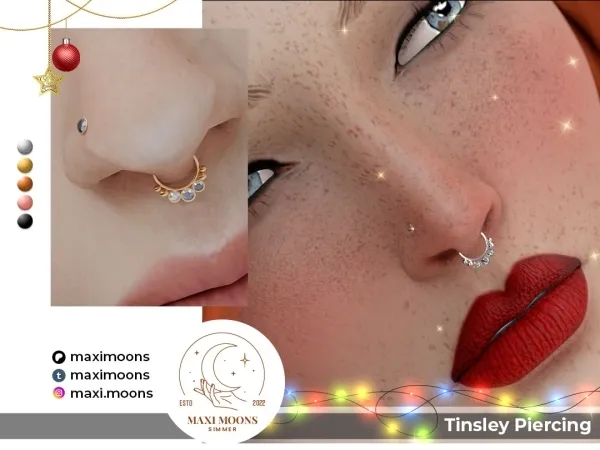 Alpha Tinsley Piercing by maximoons - The Sims 4 Custom Content