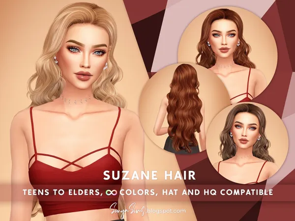 Alpha Suzane Hair - The Sims 4 Custom Content