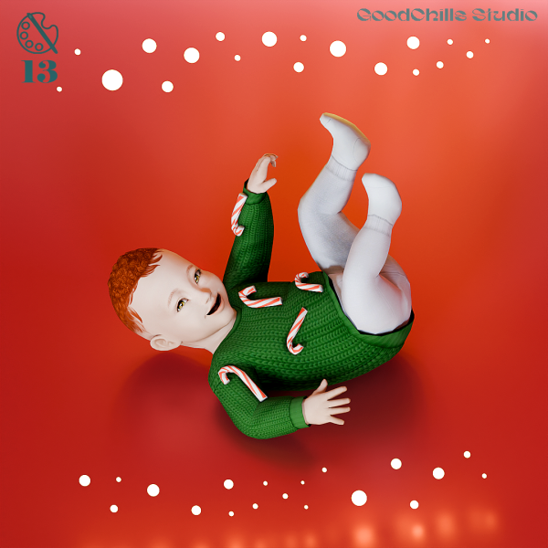 Maxis Match Maxis Match GCS December's 2024 Infant by goodchillsstudio - The Sims 4 Custom Content
