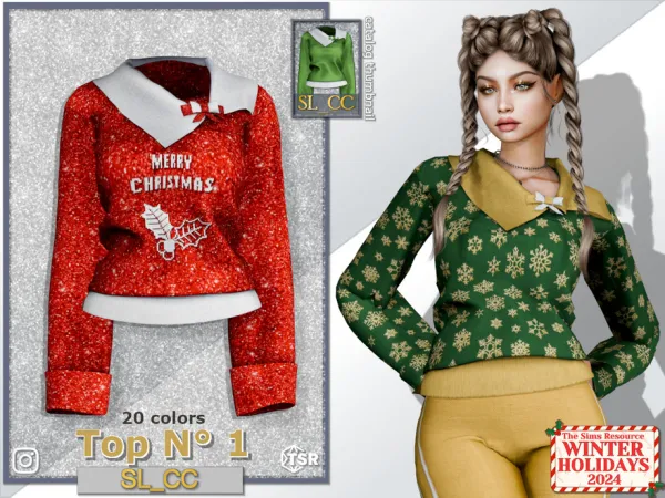 Alpha WinterHolidays_2024_Top_1 by thesimsresource - The Sims 4 Custom Content