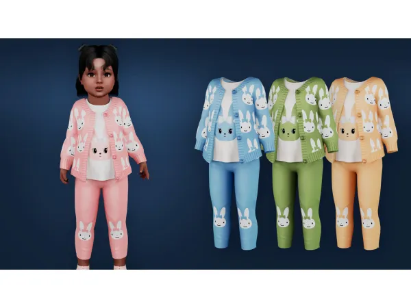 Alpha BUNNY PRINT OUTFIT by MysteriousOo - The Sims 4 Custom Content