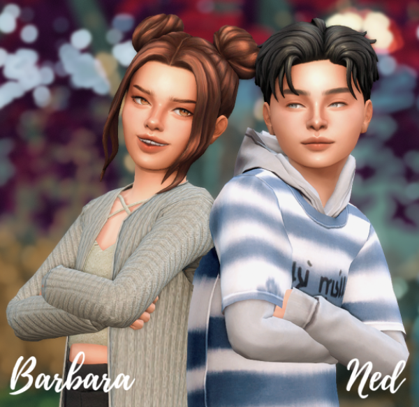 Maxis Match Мини пак дети by simsfinds - The Sims 4 Custom Content