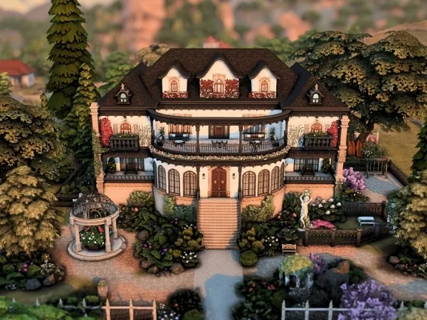 Maxis Match Ravenwood Manor Mansion by wrzosowemarzenia - The Sims 4 Custom Content