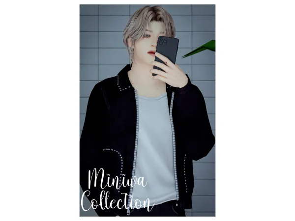 Maxis Match BTS STUDDED SUEDE JACKET by miniwa - The Sims 4 Custom Content