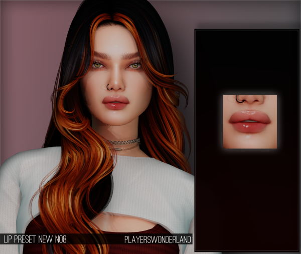 Mix Lip Preset New N08 by simsfinds - The Sims 4 Custom Content