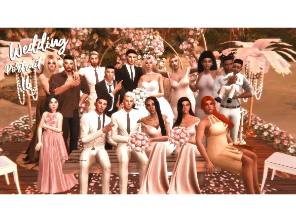 Mix Wedding Portrait 16 by simsfinds - The Sims 4 Custom Content
