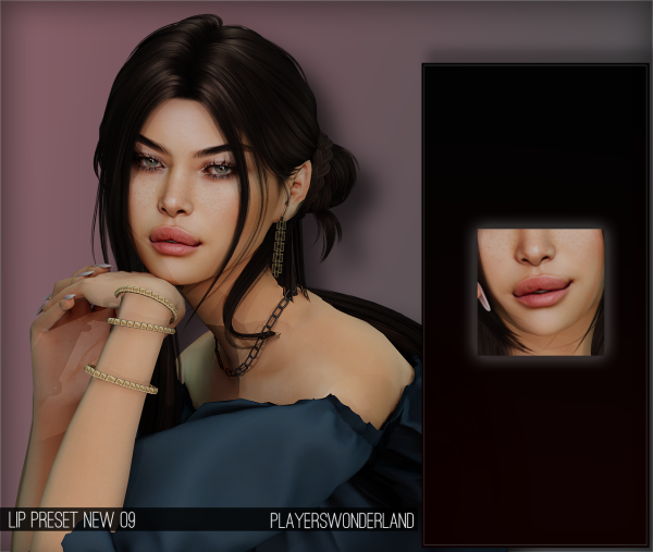 Mix Lip preset New 09 by simsfinds - The Sims 4 Custom Content