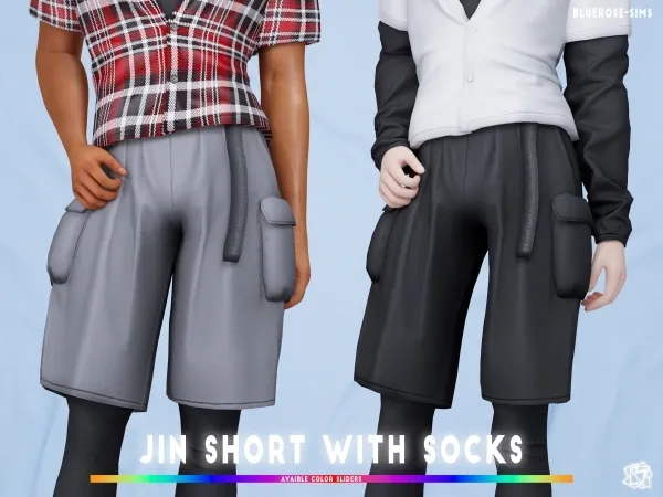 Mix Jin Short with socks brsims - The Sims 4 Custom Content